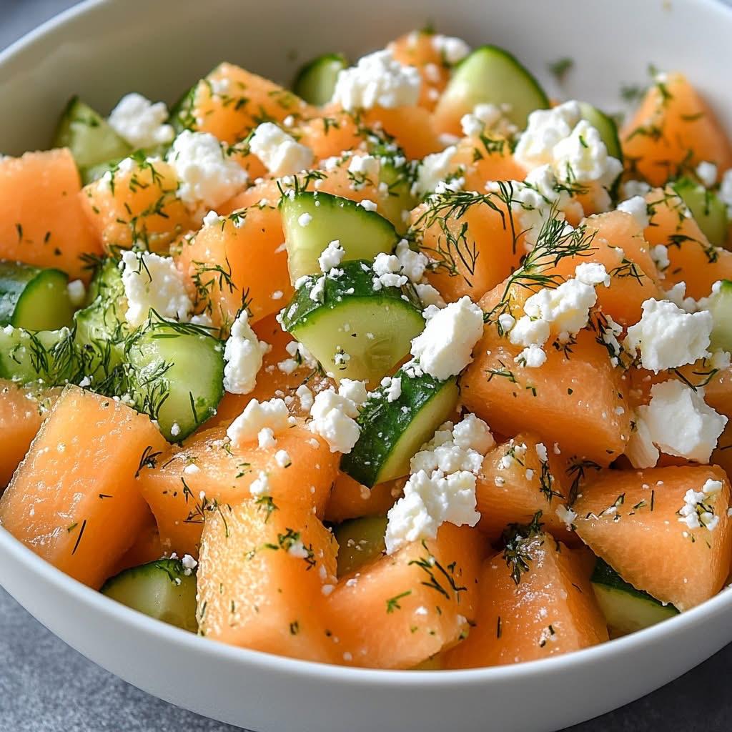 Ensalada de melón y queso feta