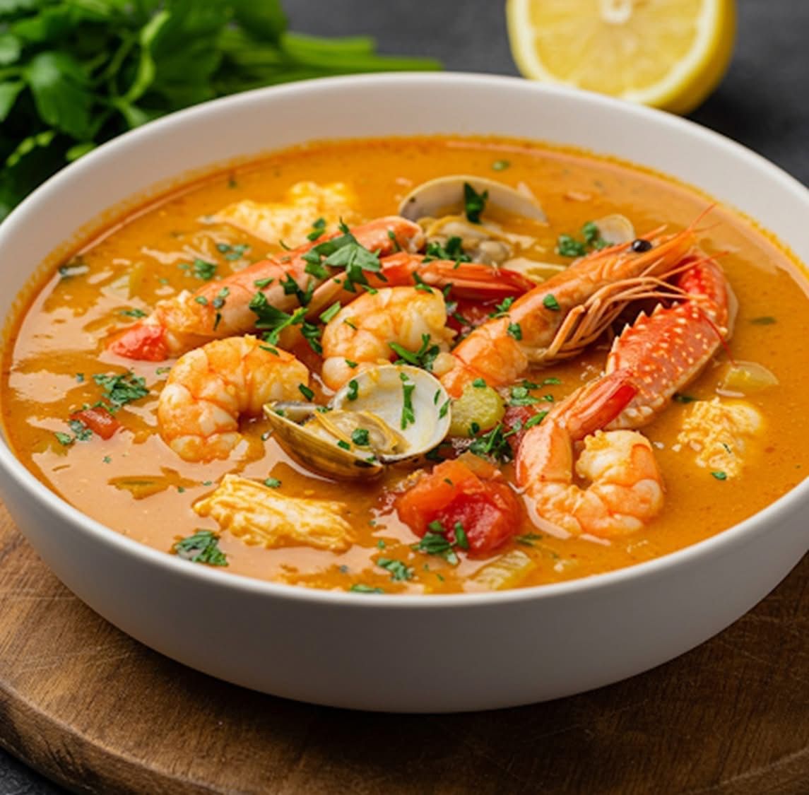 Crema de mariscos