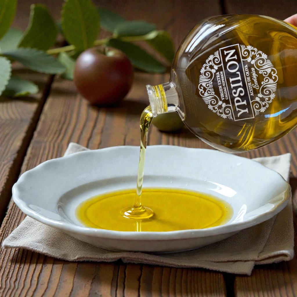 botella hera virtiendo aceite