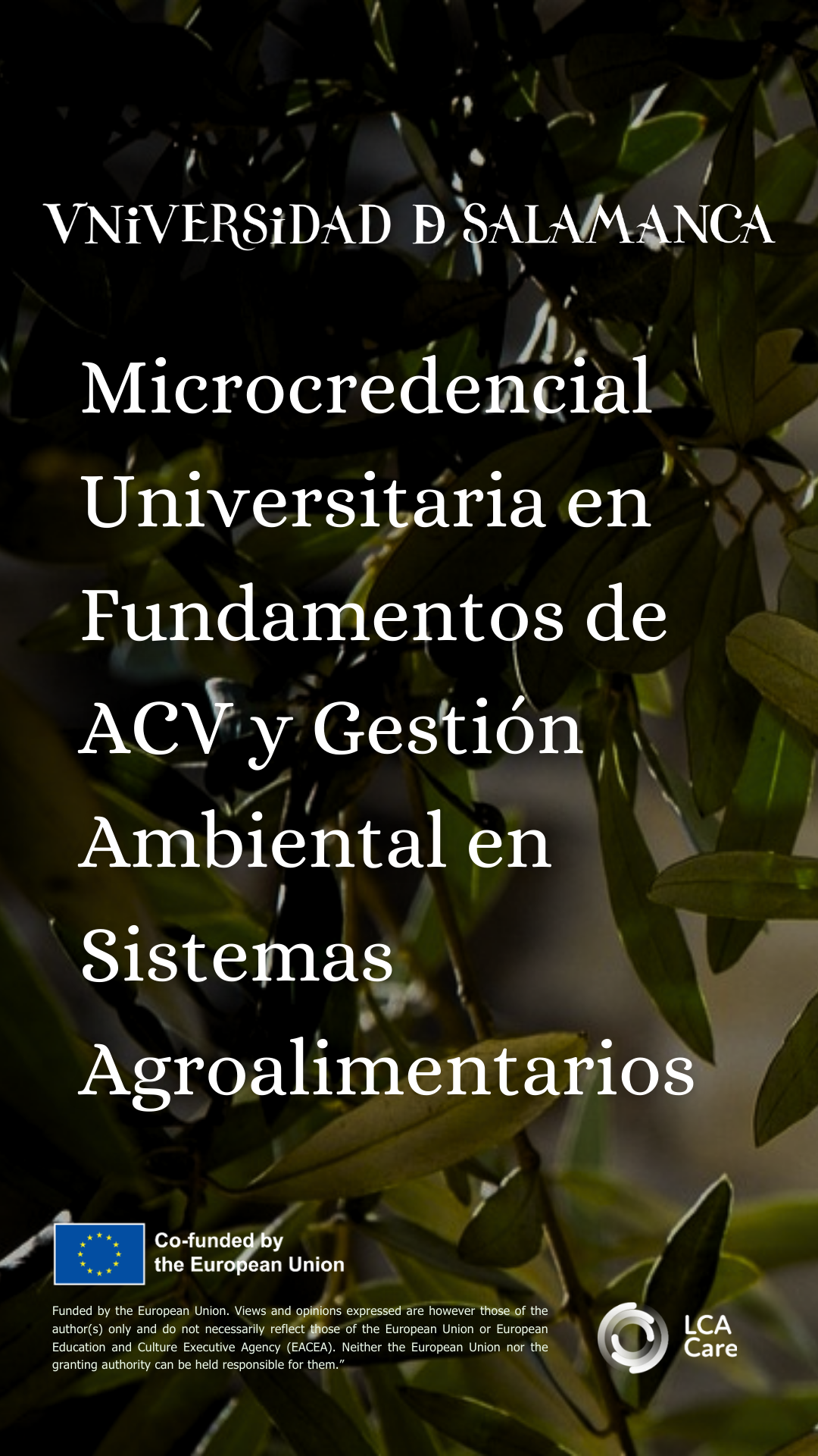 Microcredencial Universitaria en Fundamentos de Análisis de Ciclo de Vida (LCA) y Gestión Ambiental en Sistemas Agroalimentarios