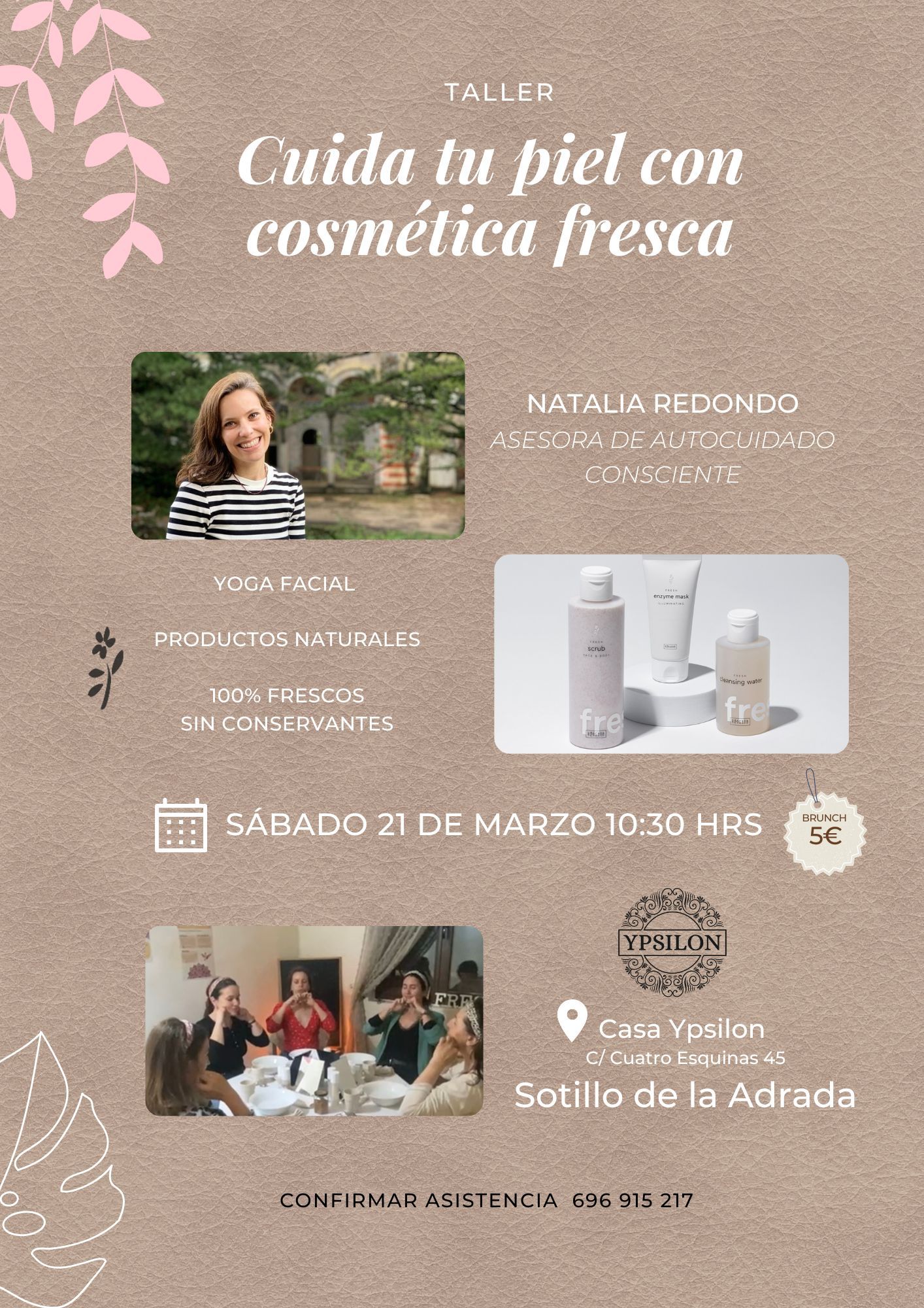 Taller ''Cuida tu piel con cosmética fresca'' en Casa Ypsilon
